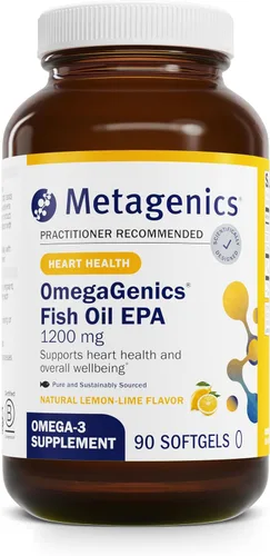 Metagenics OmegaGenics Aceite de pescado EPA 1200 - Suplemento Omega-3 de alta potencia - Apoya la salud cardíaca, cerebral e inmunológica* -