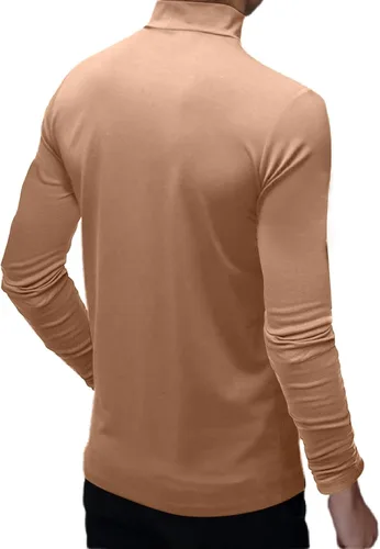 Miniatura 4 de Rela Bota Camisetas de moda para hombre, ropa interior térmica, camisetas de media manga corta de cuello alto, ajuste delgado, básicas