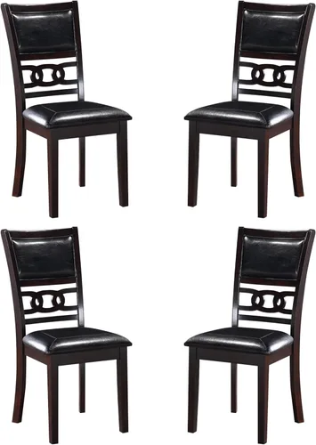 Miniatura 12 de New Classic Furniture Gia - Silla de comedor (juego de cuatro), asiento y respaldo tapizados en tela gris claro, color gris
