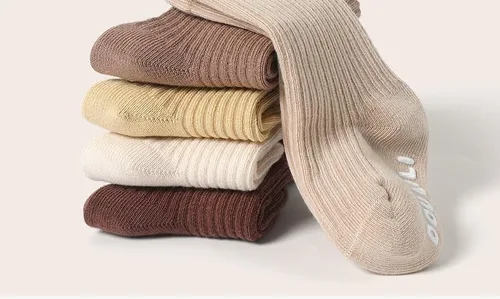 Miniatura 4 de QandSweet Calcetines de algodón peinado para bebé, calcetines de tobillo antideslizantes para recién nacidos
