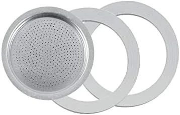 Tredoni 2 sellos de silicona/anillos+filtro -reemplazo-tamaño 2 tazas de acero inoxidable cafetera de café expreso Moka Pot - 2.0 in (2 tazas)