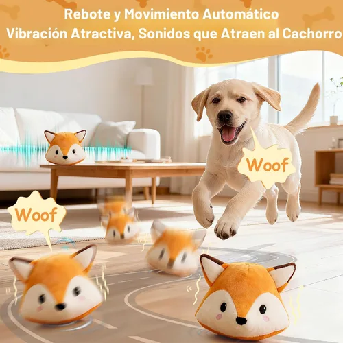 Miniatura 2 de Juguete automático para cachorros para aliviar la ansiedad y el aburrimiento, movimiento automático, rebote y vibración con sonido para estimulación