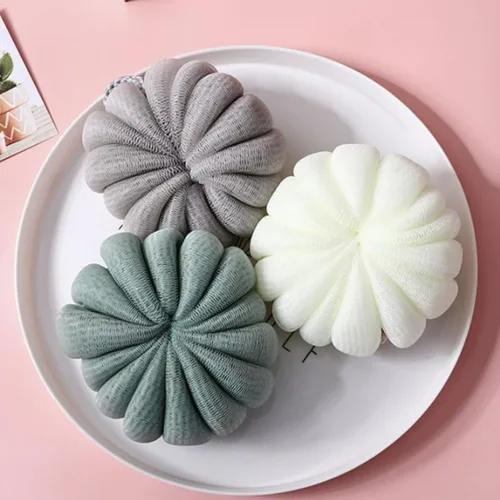 Miniatura 8 de Beavorty 4 piezas adorables de baño de calabaza ligeras decorativas relajantes suministros de baño para el hogar viajes suaves y cómodos exfoliantes
