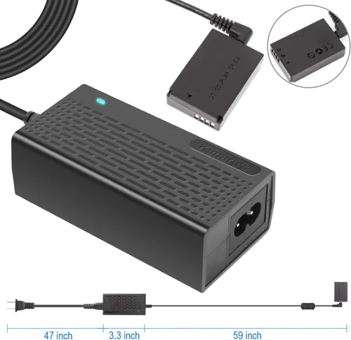 Miniatura 4 de Kimaru Batería ficticia LP-E12 ACK-E12 Adaptador de corriente de CA DR-E12 Kit de acoplador de CC para cámaras Canon EOS M50 Mark II, M50, M200