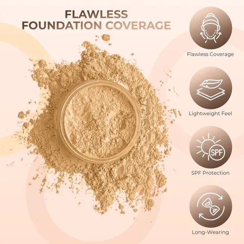 Miniatura 4 de Kit de maquillaje mineral de tamaño completo, set de base mate, Beige