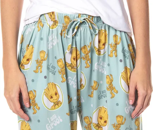 Miniatura 3 de Marvel Comics - Pantalones de pijama para mujer con texto en inglés "I Am Groot Guardians of The Galaxy