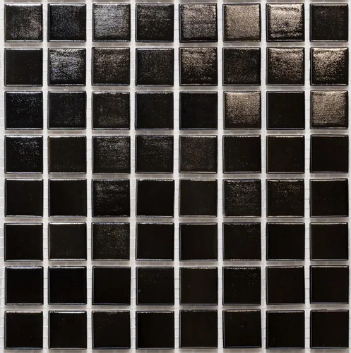Miniatura 3 de URBN - Mosaico de vidrio iridiscente contemporáneo, casi negro pero gris oscuro, para interiores y exteriores, una caja de 20 hojas