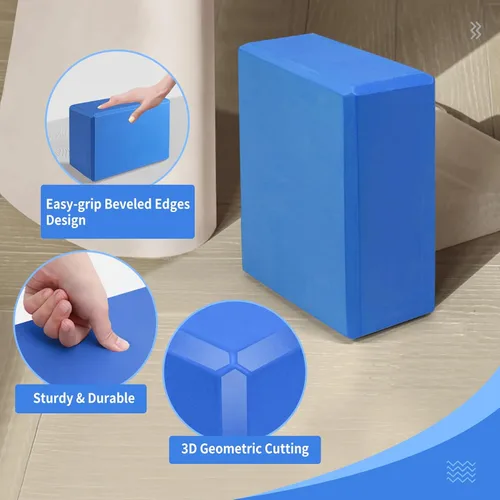 Miniatura 3 de Yoga Blocks 2 Pack, 9"x6"x3" High-Density EVA Foam Yoga Block, Non-Slip Yoga Blocks for Yoga, Pilates Meditation, Stretching and Toning, Supportive
