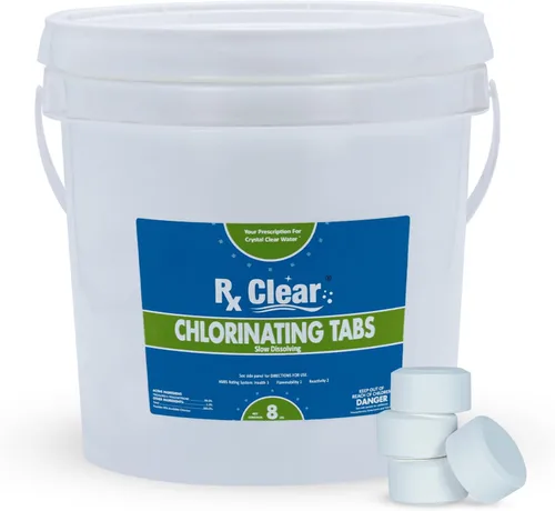 Miniatura 8 de Rx Clear Tabletas de cloro de 1 pulgada 5 libras Usar tabletas como bactericida, algicida y desinfectante en piscinas Estabilizadas, de larga