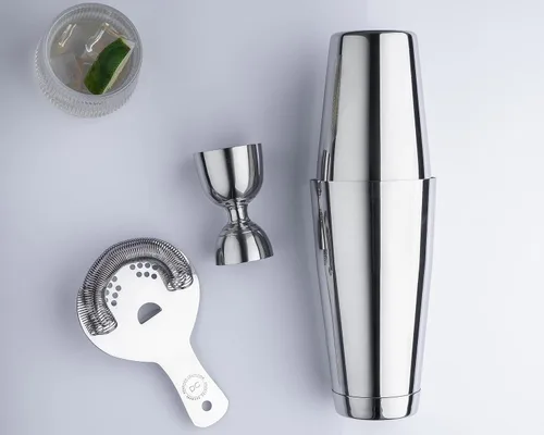 Miniatura 5 de Bell Jigger - Herramienta de barra de acero inoxidable con marcas de medición de 0.5 onzas, 1 oz, 1.5 onzas y 2 onzas, acabado pulido espejo, un