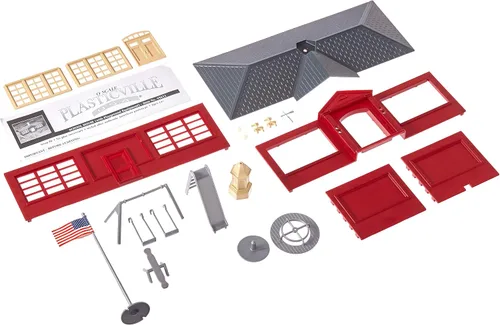Miniatura 3 de Bachmann Trenes - PLASTICVILLE U.S.A. EDIFICIOS – KITS CLÁSICOS - CASA ESCOLAR w/Equipamiento de juegos - Escala O