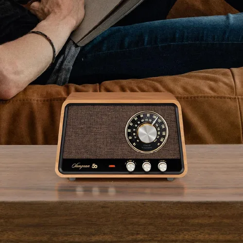 Miniatura 6 de Sangean WR-55 AM/FM/Bluetooth/AUX Radio de gabinete de madera analógica premium edición 50 aniversario