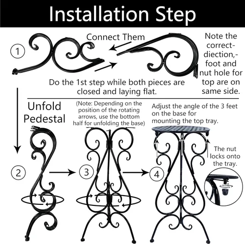 Miniatura 3 de NAKUPE Soporte de metal para plantas para interiores y exteriores, soportes para macetas individuales de 22.5 pulgadas de alto, soporte de pedestal