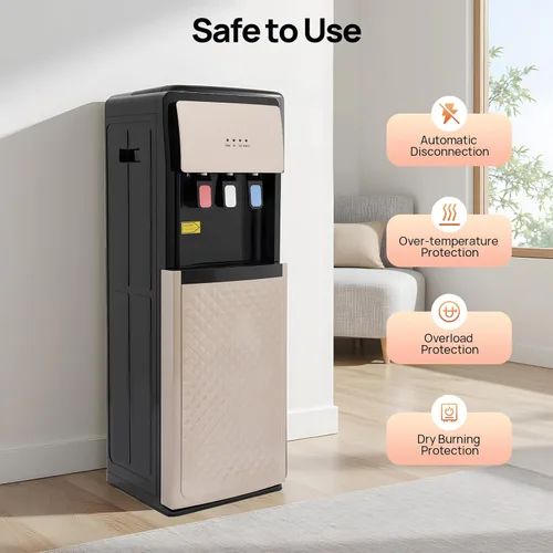 Miniatura 4 de Bacocoo Dispensador de agua de carga inferior, dispensador de agua caliente y fría y a temperatura ambiente, 3 ajustes de temperatura, diseño