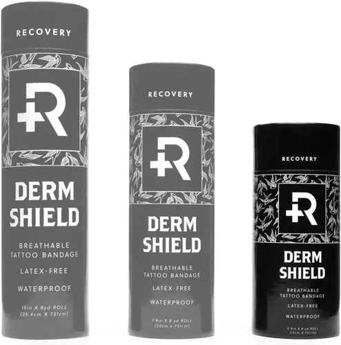 Miniatura 2 de Recovery Derm Shield - Rollo de vendas para el cuidado posterior de tatuajes, adhesivas, transparentes e impermeables