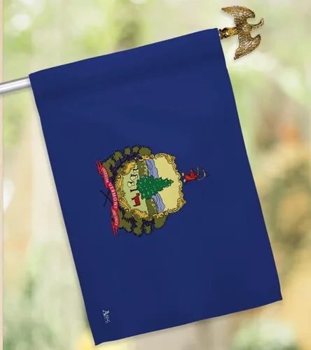 Miniatura 10 de Americana Home & Garden HS140546-BO-02 Vermont Americana States Juego de banderas verticales decorativas para la casa, 28.0 x 40.0 in con mástil