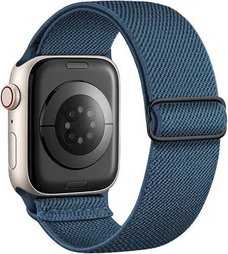 Miniatura 26 de Correa elástica de nailon compatible con Apple Watch Series 11, 10, 9, 8, 7, 1.811 in, 1.772 in, 1.654 in, 1.614 in, Ultra 3, 2, 1.929 in, Series 6