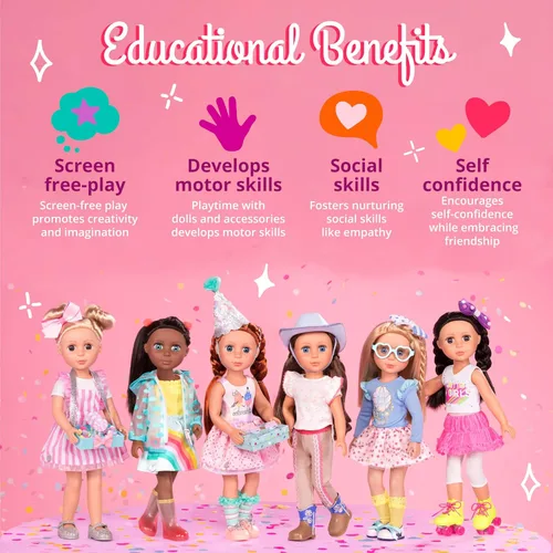 Miniatura 5 de Glitter Girls Accesorios para muñecas de 14 pulgadas - Juego de cachorros navideños - Juego de accesorios de 18 piezas y felpa de 6 pulgadas - Cama