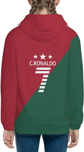 Miniatura 8 de Luja Dling Ronaldo #7 Cr7 - Sudadera con capucha para adolescentes con bolsillo