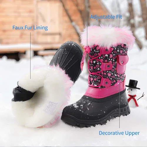 Miniatura 4 de DREAM PAIRS Boys Girls Insulated Waterproof Snow Boots