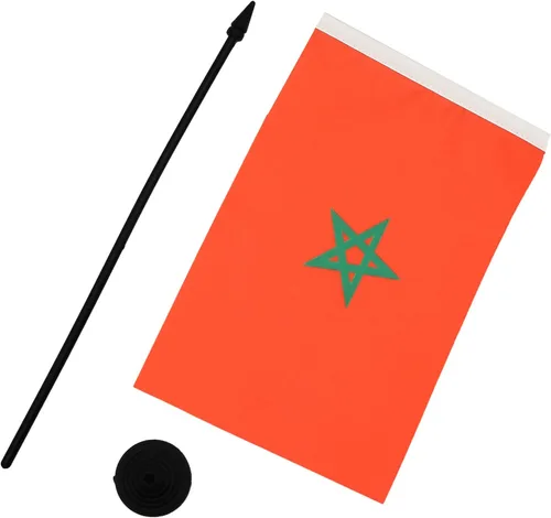 Miniatura 238 de AZ FLAG Sierra Leone Bandera de mesa 5'' x 8'' - Bandera de escritorio de Sierra Leona 21 x 14 cm - Bastón y base de plástico negro