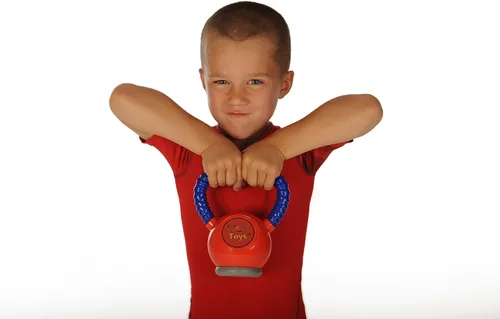 Miniatura 7 de WOD Toys Kettle Kid - Pesa rusa roja, segura y duradera, juguete de levantamiento de pesas para niños, fitness, gimnasio para niños