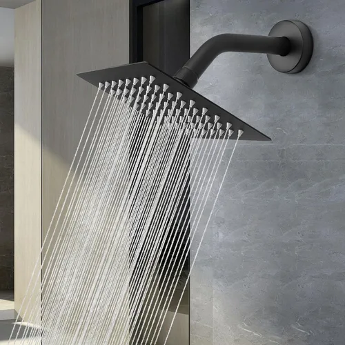 Miniatura 7 de Nearmoon - Cabezal de ducha de lluvia, diseño cuadrado de acero inoxidable de alto flujo, diseño de alta presión, experiencia de ducha impresionante