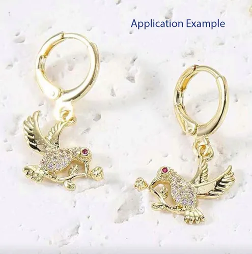 Miniatura 6 de 100 piezas de Adabele hipoalergénicas, resistentes al deslustre, de 0.630 pulgadas, redondas, arracadas de 0.630 pulgadas, ganchos para aretes Dorado