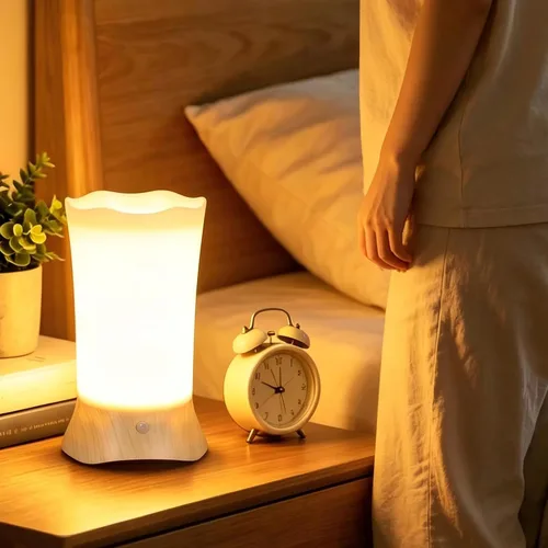 Miniatura 2 de Luz nocturna LED, lámpara de noche con sensor de movimiento PIR inalámbrico, luz nocturna, utiliza 3 pilas de 1.5 VAA, luz alimentada para sala