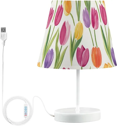 Miniatura 15 de ODAWA Desk Lamp Dimmable Vintage Seashell Blue Bedroom Lamps with USB Ports Table Lamps for Bedroom