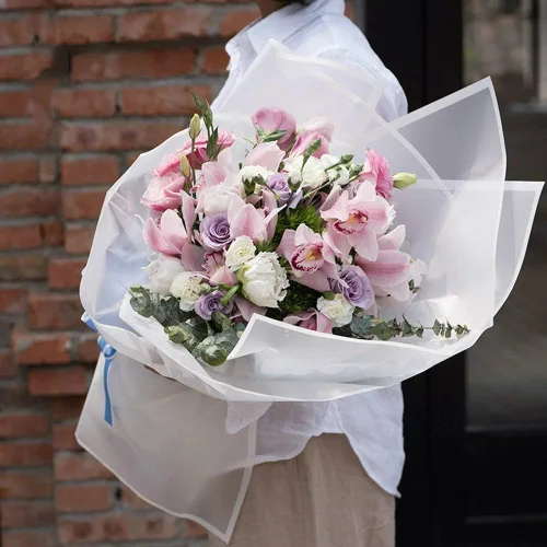 Miniatura 9 de VOWOVOSDAY 20 piezas de papel de regalo de flores, papel de regalo impermeable de 23 x 23 pulgadas, utilizado para manualidades, día de San 1 blanco