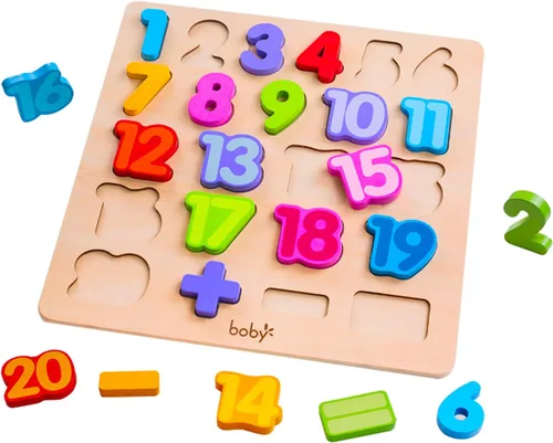 Miniatura 2 de Rompecabezas de números de madera, rompecabezas de letras y números ABC para niños de 3 años, juguetes de aprendizaje preescolar para niños, Rojo