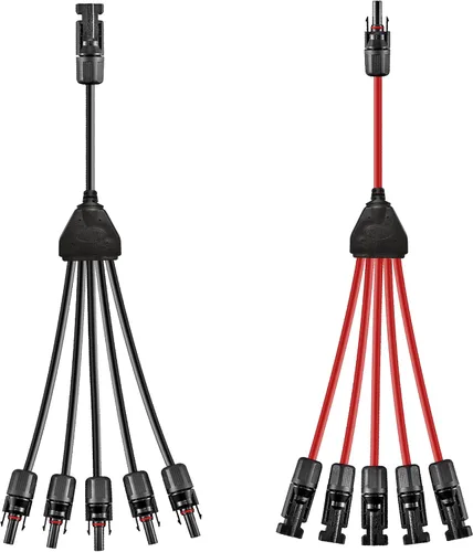 Miniatura 14 de Conector solar Y, cable paralelo de rama en Y, adaptador de conector solar 1 a 2 macho hembra, 10AWG 45A impermeable IP68 40CM cable, para paneles