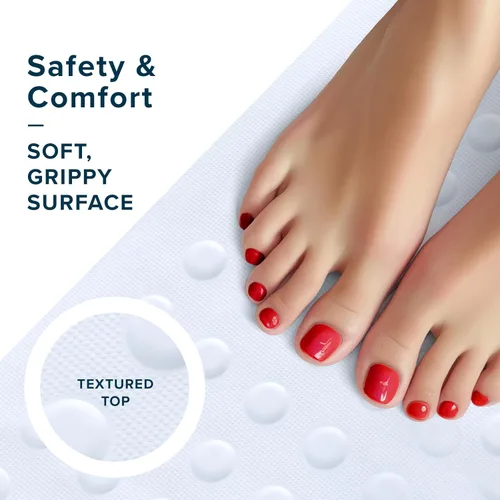 Miniatura 5 de SlipX Solutions Alfombrilla de seguridad de goma duradera de 22 x 14 pulgadas, siéntete seguro y seguro en tu baño o ducha, textura de superficie