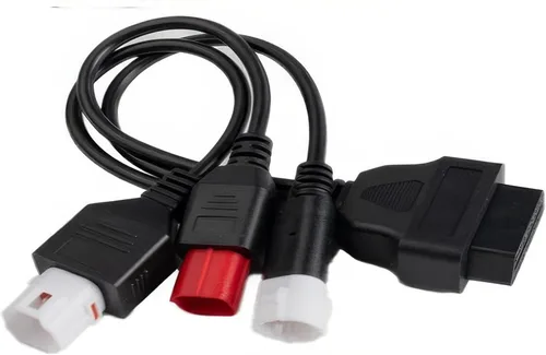 Miniatura 4 de Herramienta de diagnóstico de motocicleta, cable adaptador OBD2 3 en 1 apto para Yamaha, 16 pines a 3pin 4pin 6pin