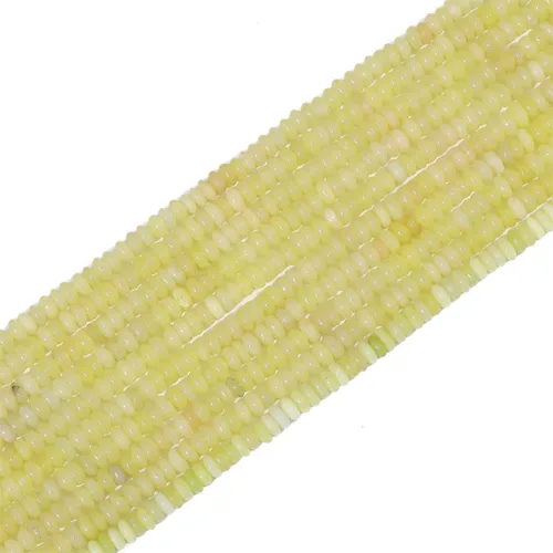 Miniatura 7 de BEADIA Discos de Piedra de Jade Natural de Limón 4x2mm 160pcs Cuentas Semipreciosas Sueltas de Diseño para Hacer Joyas Jade limón