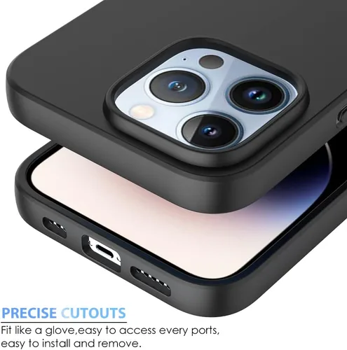 Miniatura 4 de Funda Puxicu para iPhone 12 Pro Max, cubierta protectora de TPU mate suave de diseño delgado para iPhone 12 Pro Max, negra
