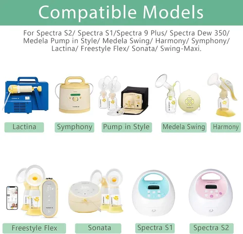 Miniatura 4 de Insertos de brida de silicona de 0.59 pulgadas compatibles con Momcozy S9 Pro S10 S12 Pro, Paruu P10 P3 R12, TSRETE, kmaier, MomWills, para Spectra