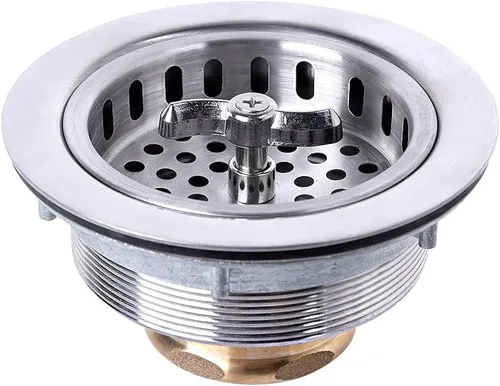 304 acero inoxidable fregadero de cocina Twist Lock cesta drenaje montaje w/latón tuercas - VARNAHOME