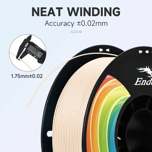 Miniatura 2 de Creality Filamento para Impresora 3D, Filamento PLA Plus 1.75mm Beige, PLA Pro Dureza Mejorada Exactitud Dimensional +/- 0.03mm, Carrete de 1KG