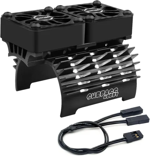 Miniatura 10 de Ventiladores de refrigeración para motor de automóvil a control remoto, superan el ventilador de motor RC de 1.181 in con disipador de calor