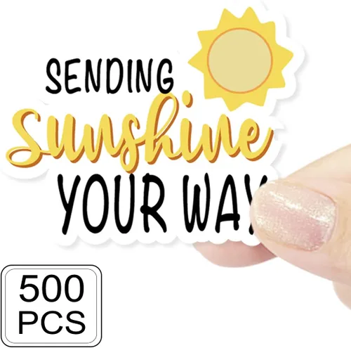 Miniatura 2 de Calcomanías de envío de Sunshine Your Way, regalo de pedido de pequeñas empresas, embalaje de correo feliz para minoristas en línea, sobres