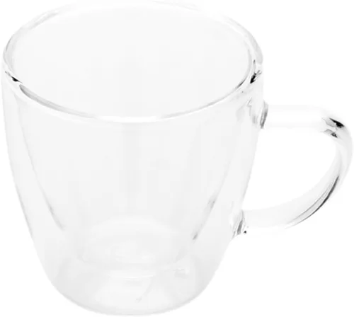 Miniatura 2 de Restaurantware Forma - Tazas pequeñas de 3 onzas para café expreso, 10 tazas transparentes de doble pared, mango integrado que no se astilla, tazas