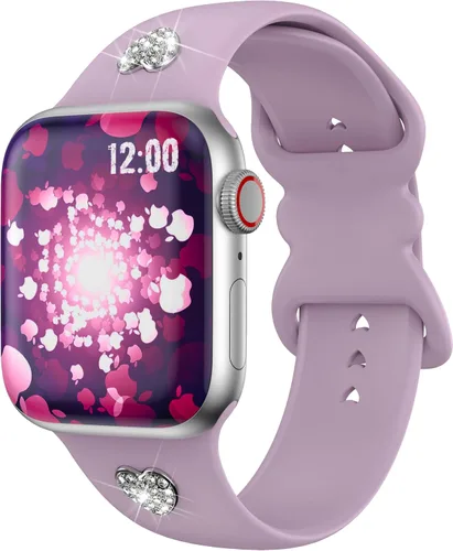 Miniatura 20 de Correa compatible con Apple Watch Series 9, 8, 7, 1.61 pulgadas, Series 6, 5, 4, SE de 1.575 pulgadas, Serie 3 de 1.496 pulgadas para mujer