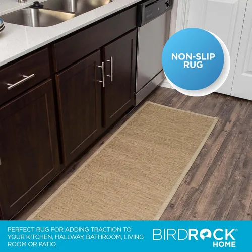 Miniatura 6 de BIRDROCK HOME Camino de suelo para interiores y exteriores, tapete antideslizante para cocina, pasillo, baño, oficina, 24 x 60 pulgadas, color marrón