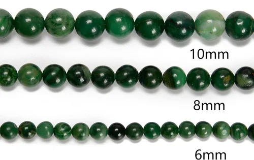 Miniatura 4 de 47 cuentas de jade esmeralda africana de 0.315 pulgadas (0.315 in), redondas naturales, sueltas, cuentas de piedra real, piedras preciosas genuinas