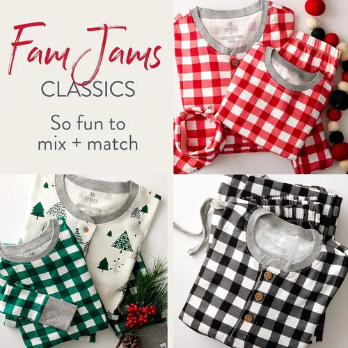 Miniatura 7 de HonestBaby - Pijama familiar navideña de algodón orgánico