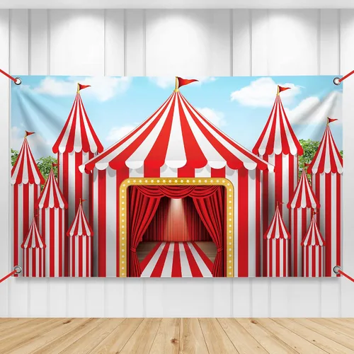 Miniatura 5 de KatchOn, Cartel de feliz cumpleaños de Carnaval XtraLarge - 72 x 44 pulgadas Decoraciones de fiesta temática de carnaval Decoraciones de fiesta