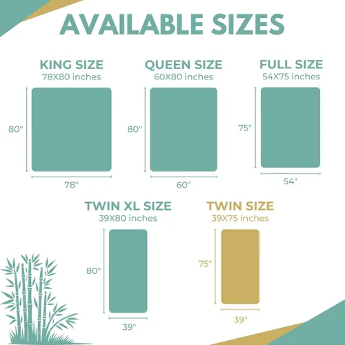 Miniatura 4 de Protector de colchón impermeable de bambú de alta calidad de tamaño individual de 39 x 75 pulgadas, 100% viscosa de bambú, hipoalergénico, funda