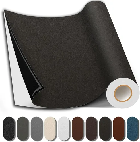 Miniatura 14 de Cinta de reparación de cuero Shagoom, parche de reparación autoadhesivo impermeable de 17X79 pulgadas, parches grandes de vinilo DIY para sofás